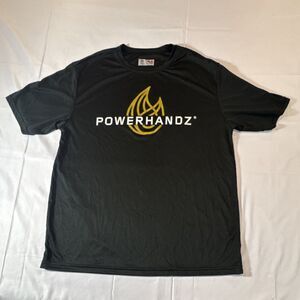 A4 POWERHANDZ Graphic Print Short Sleeve T-Shirt Men's Medium Black Knit